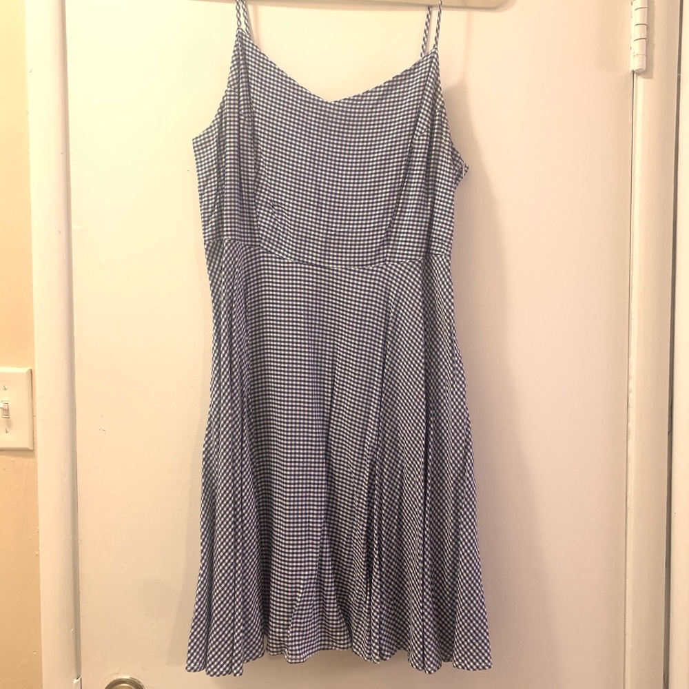 Old Navy Blue Gingham Swing Dress